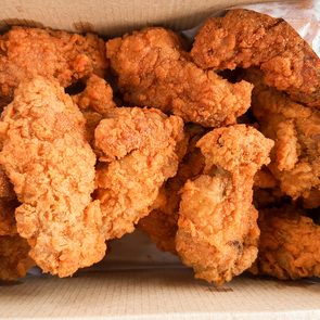 crispy kentucky fried chicken in delivery box