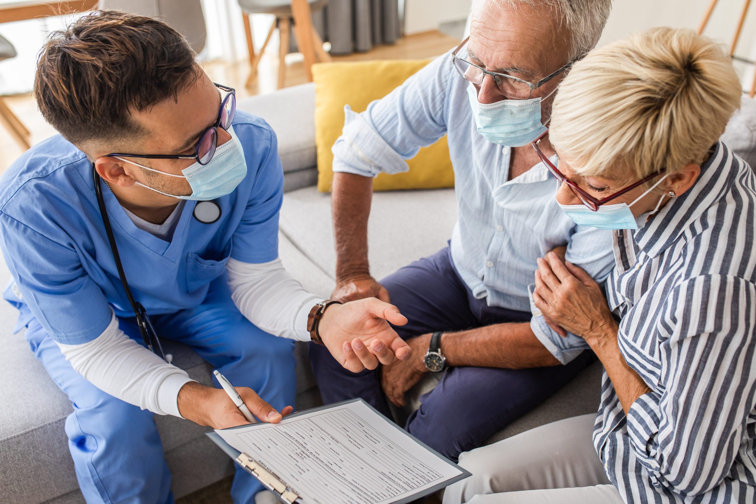 Doctor and patients discussing options